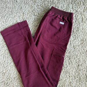 Figs Burgundy Yola Scrub Pants